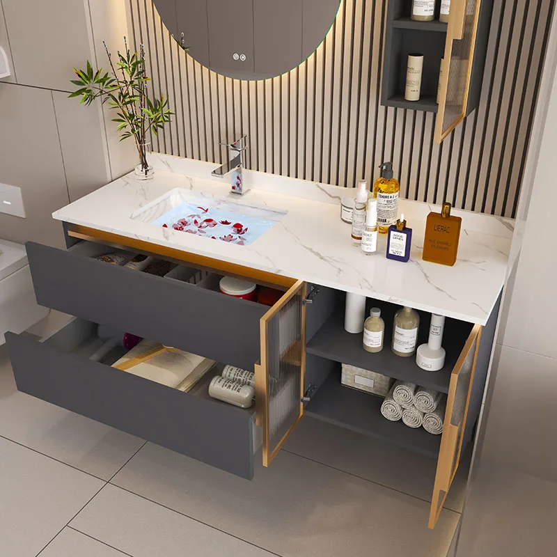 Modern Bathroom Vanity Cabinet Single Sink Mirror Bathroom Cabinet Vanity Quartz Vanities For Hotel Bathrooms