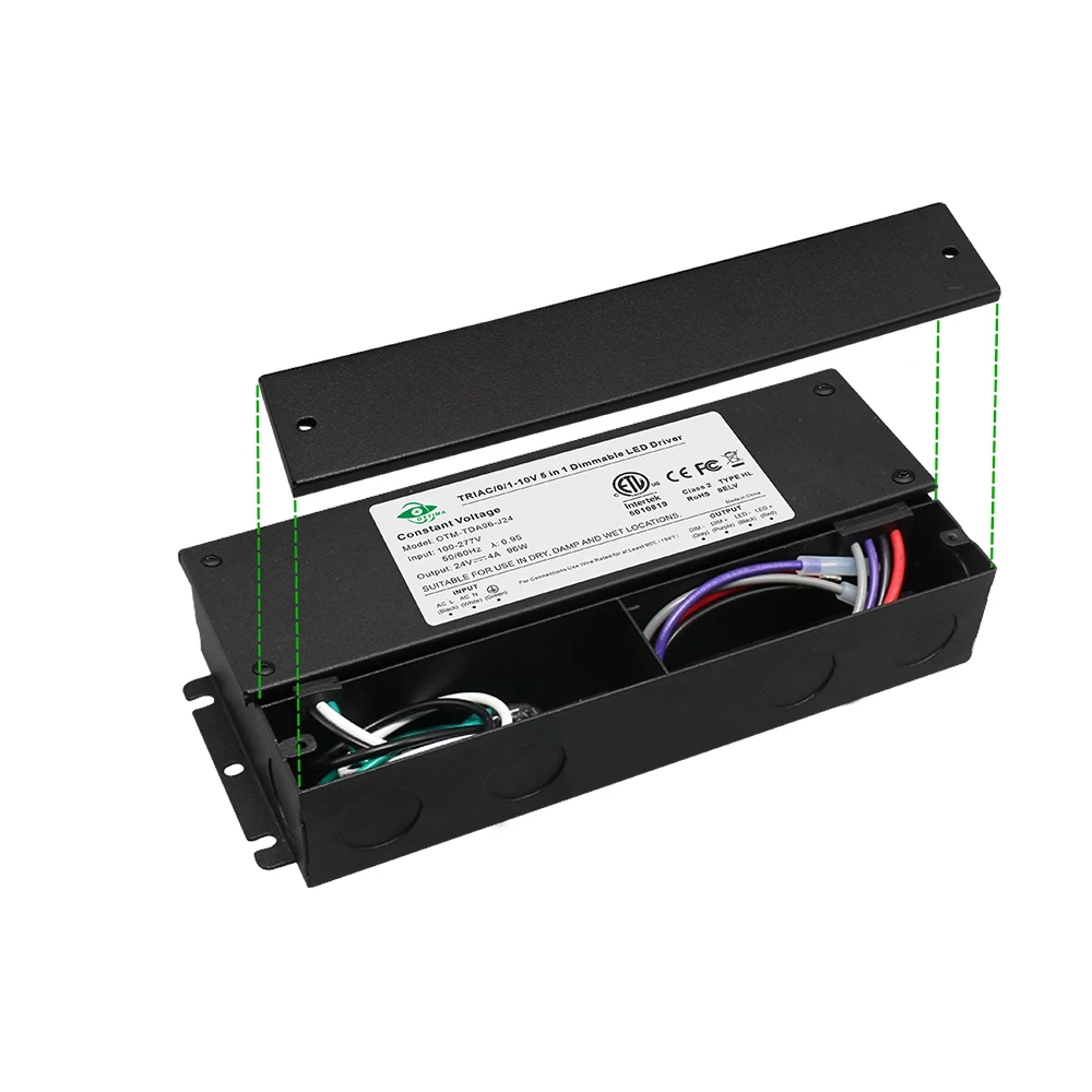 UL cUL ETL постоянное напряжение 12V 24V 30W 60W 80W 100W 120W 150W 200W 300W 100-277Vac распределительная коробка triac приглушаемый светодиодный драйвер