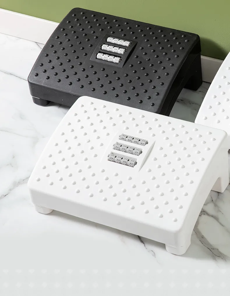 2021 new office footrest sofa black/white home relieve foot fatigue under desk footstool massage pad