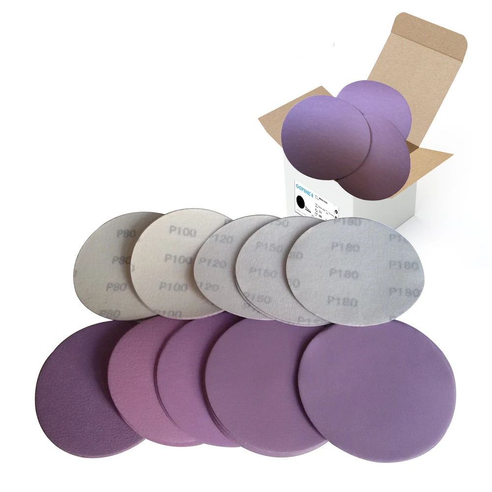 High efficiency aluminum oxide round sand paper disc