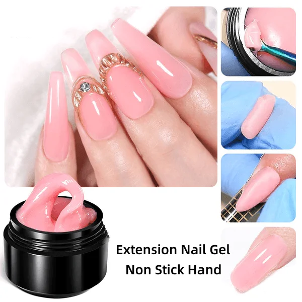 4 In 1 Non-Wipe Extension Nail Construction Glue Solid Building Gel For Diy Art Manicure