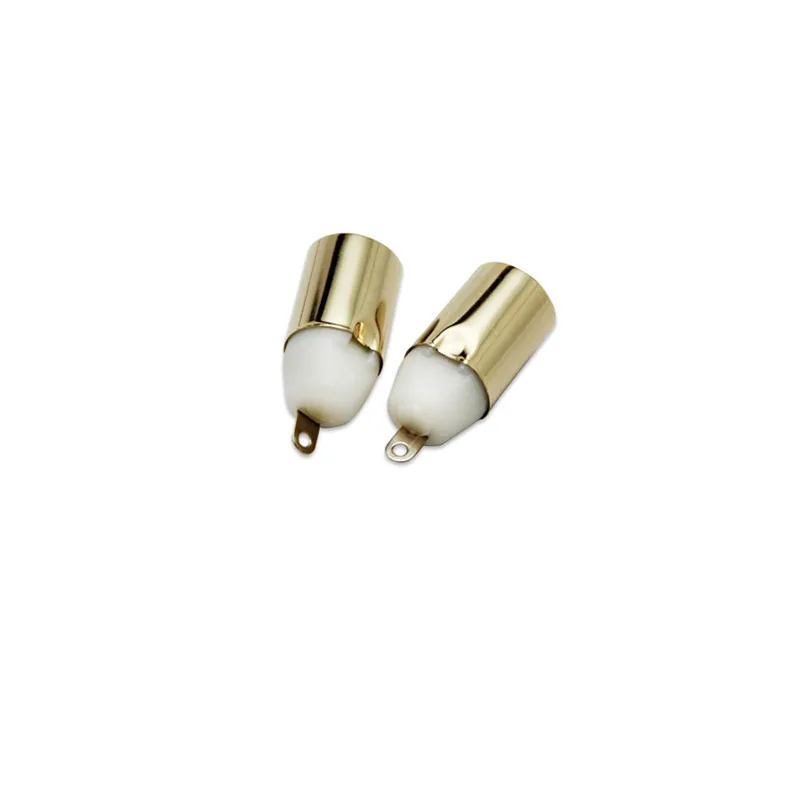  Factory Gold plated Brown White color audio female RCA jack