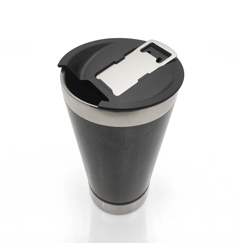 Custom16oz Stanley Vacuum Insulated Wide Mouth Tumbler Beer Cup with opener BPA-Free 18/8 Stainless Steel mug