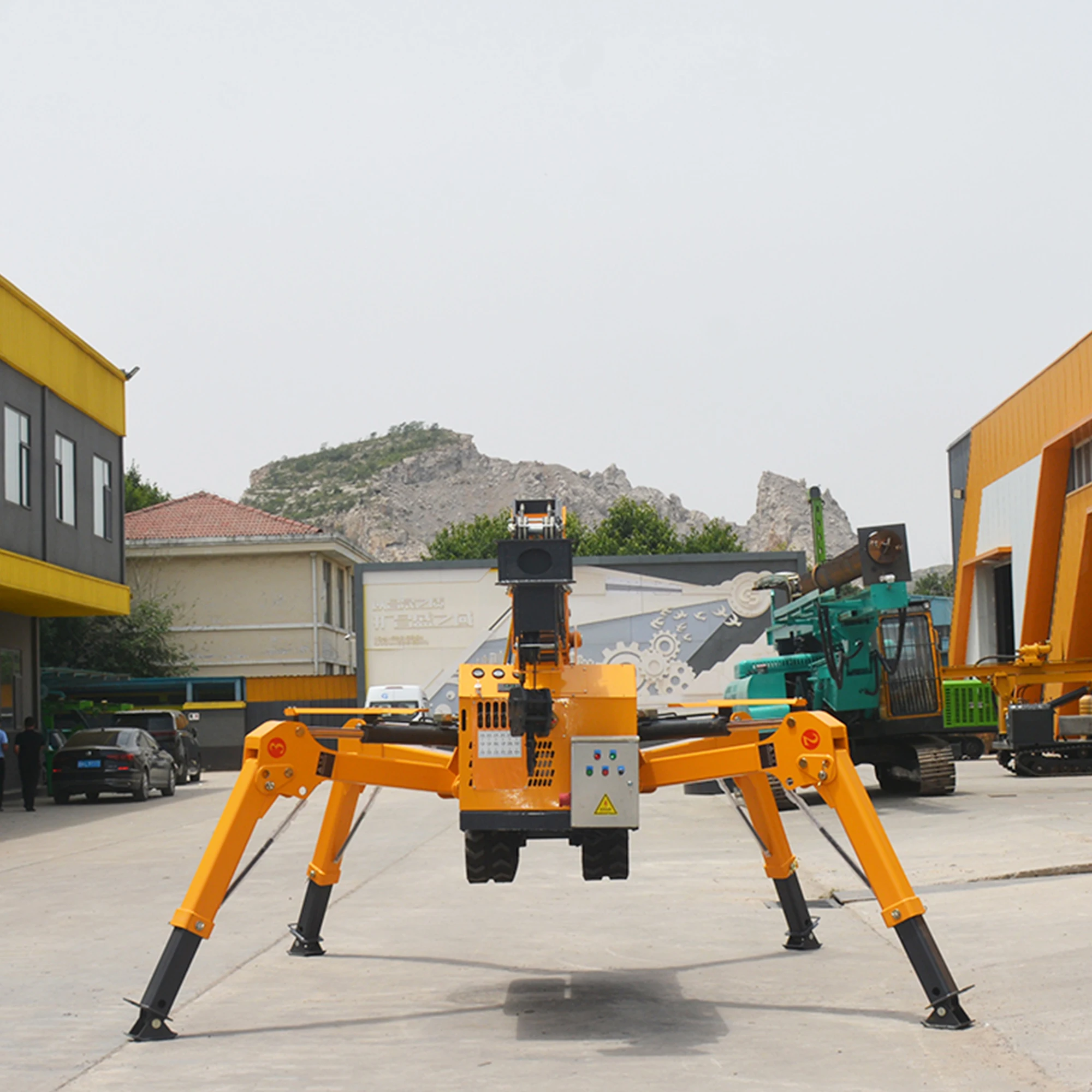 Spider Crane With Lifting Telescopic Boom Outrigger Building Engineering