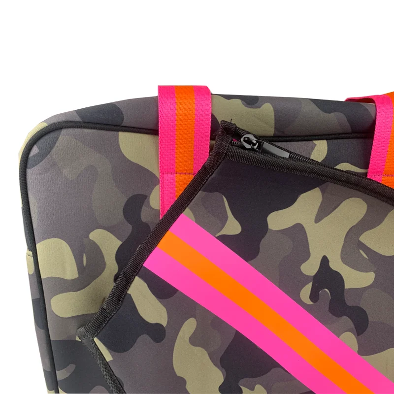 Dongguan Custom Camouflage Gym Backpack Women Tote Bag Fashion Pickleball Beach Neoprene Tennis Raquet Bat Bag