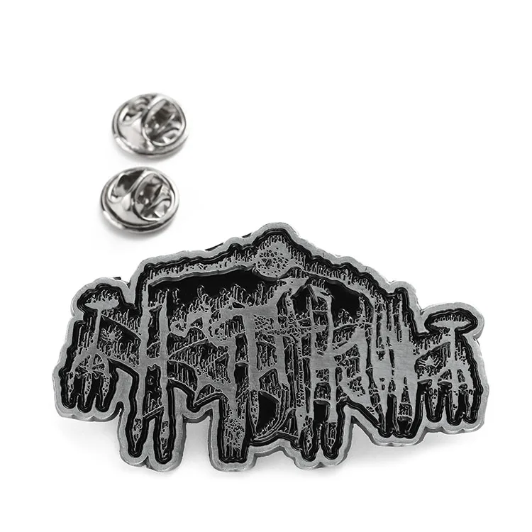 Design Your Own Enamel Pins Factory Customised Lapel Pins Antique Silver Magic Words Letter Zinc Alloy Metal Pins Wholesale