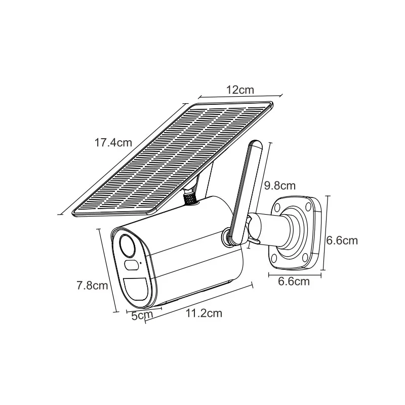 PTZ PIR Motion Detection 2MP Waterproof Full HD Outdoor CC TV Bullet Security 4G Solar PTZ Camera