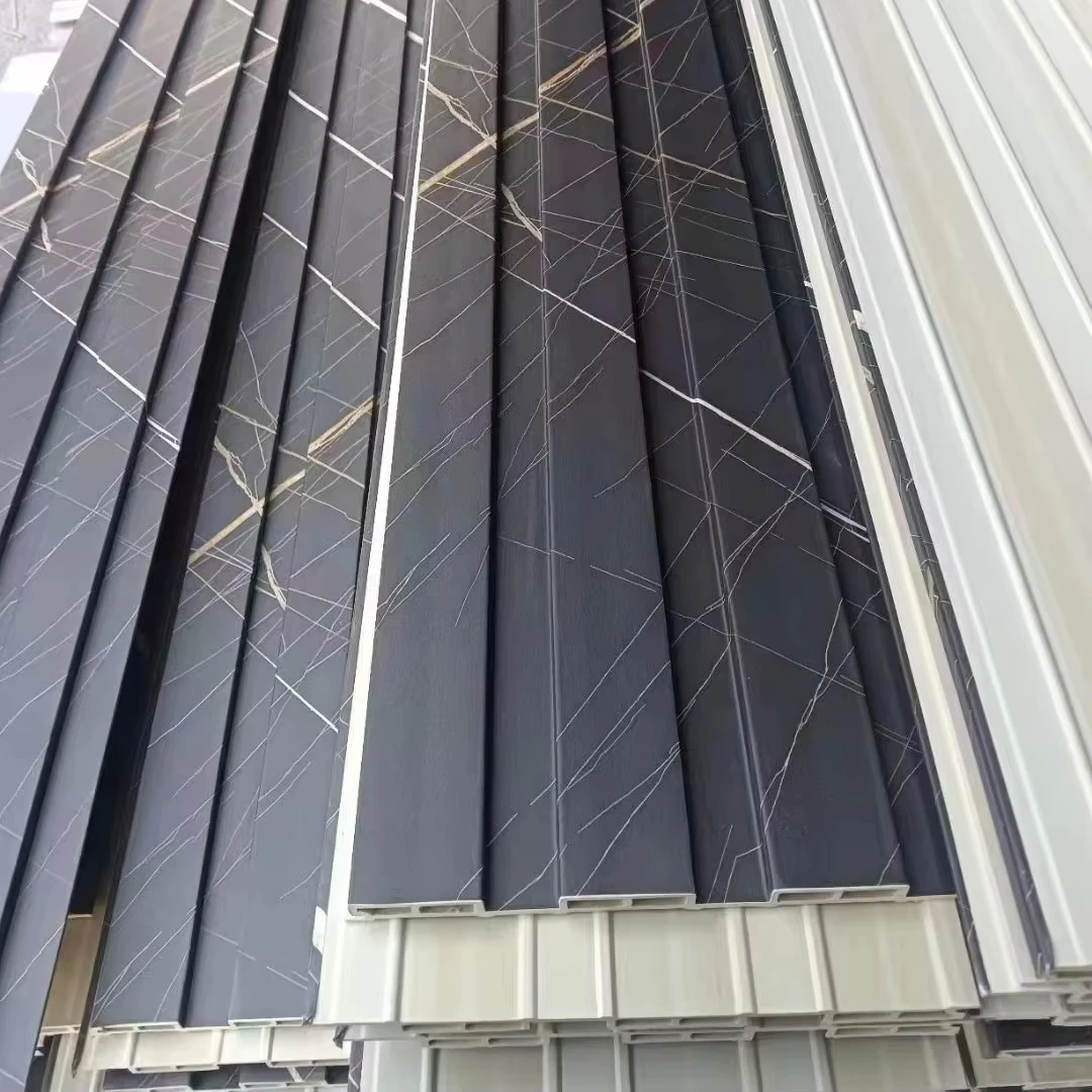 Decoration Materials PVC 3D Fluted Wall Panel Wood veneer wall Cladding PS Acoustic WPC Wall Panel