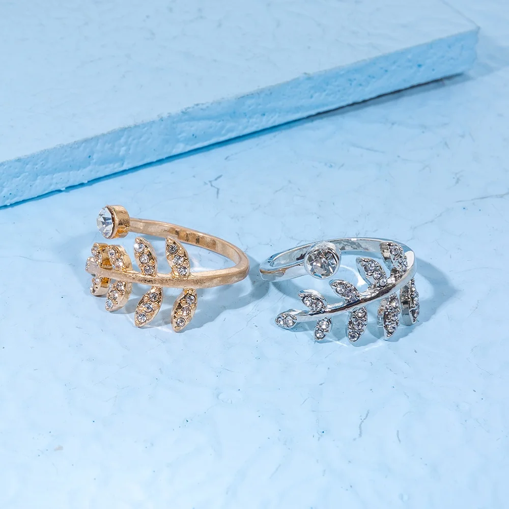 Leaf-Shaped Silver Plated Wedding Rings with Opal Main Stone for Her Eye Pattern for Party Anniversary Engagement Gifts