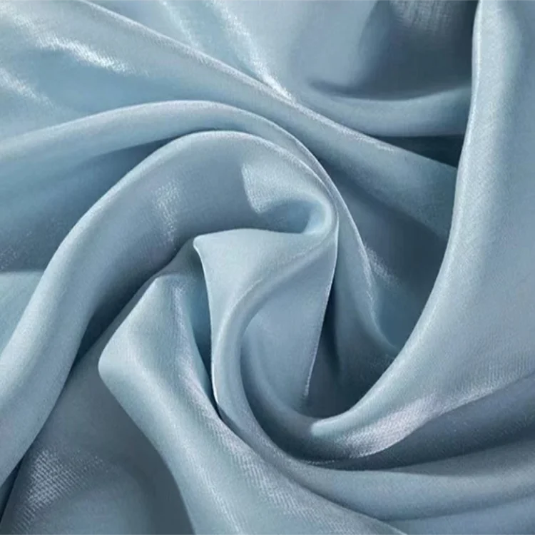 Popular Cotton Feeling Shinny Rayon Poly Satin Fabric Women Party Dress Imitated Silk Fabric