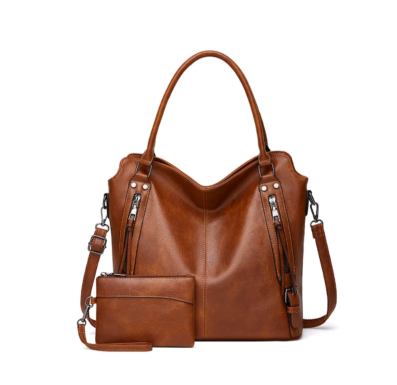 DF465 Fashion  Leather Lady tote hand bag with one shoulder strap