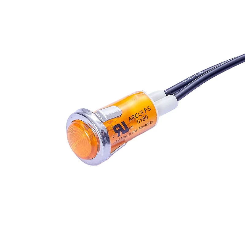 Waterproof Prevent Oil Pressure Resistant Led 12mm Red Light For Indicator