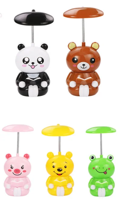 3 Color Modes Cartoon Panda LED Night Light Table Lamp Eye Protection Reading Bedroom Chargeable Lamp