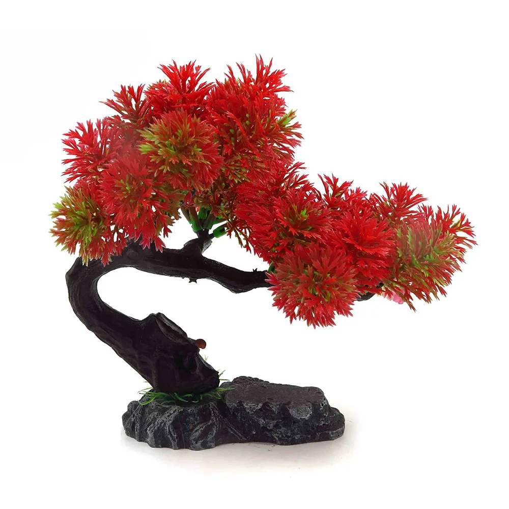 Wholesale Plastic Tree Aquarium Artificial Plastic Plants for Fish Tank Decoration Aquarium Accessories De Plantas Acuario