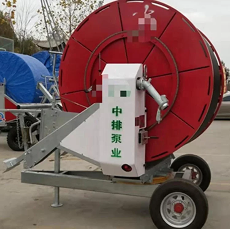 Modern agriculture farming linear sprinkler irrigation equipment RUNNONG reel hose travelling sprinkler GP75-300