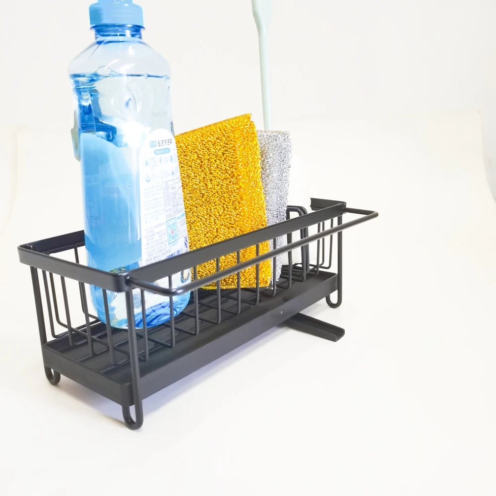 Rags Brush Soap Counter and Wall Mount Stainless Steel Sponge Organizer Sponge Holder For Kitchen Sink Sponge Caddy