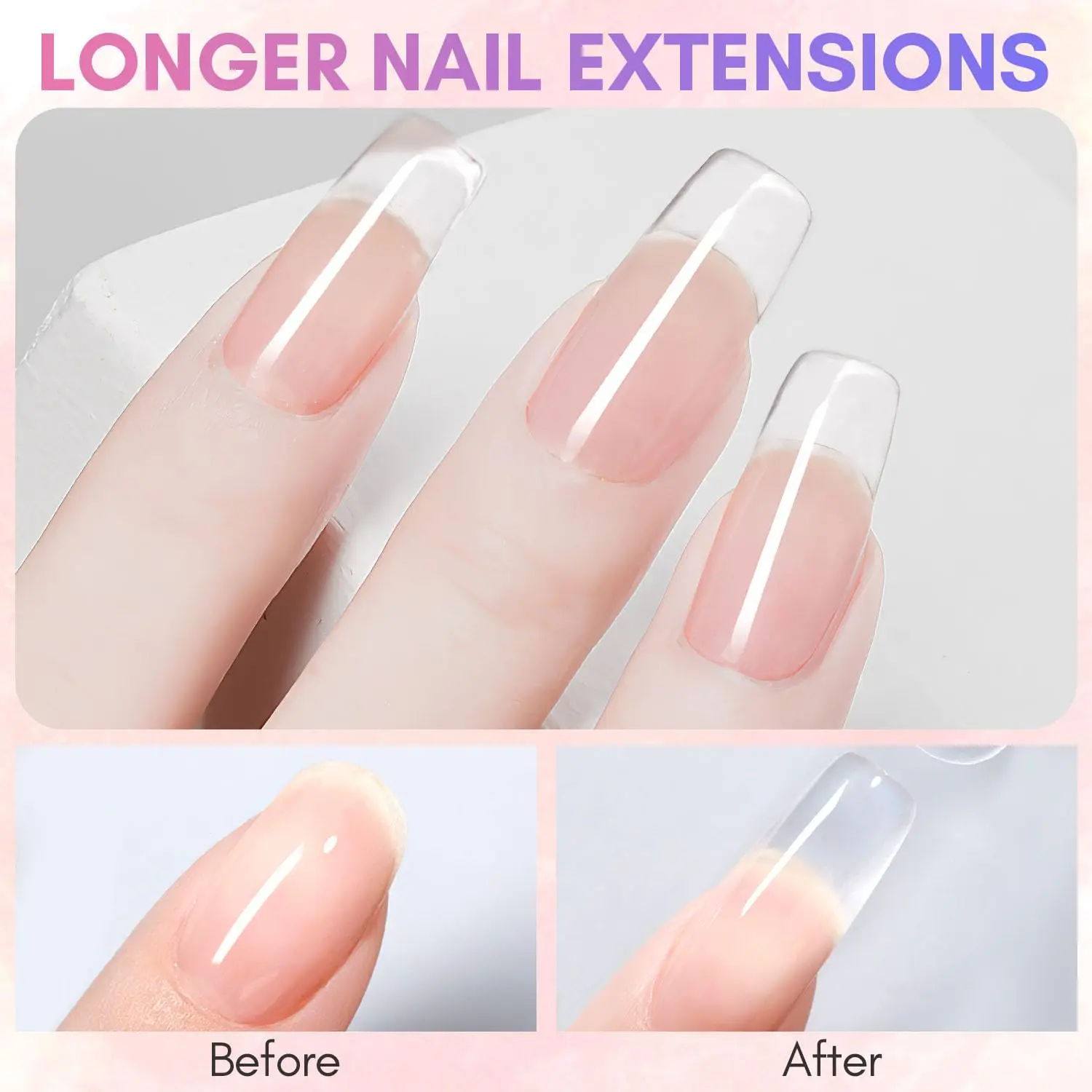 Wholesale Nail Building Gel 30ml Soak Off Led Extension Nail UV Gel Polish Natural Pink Poly Gel