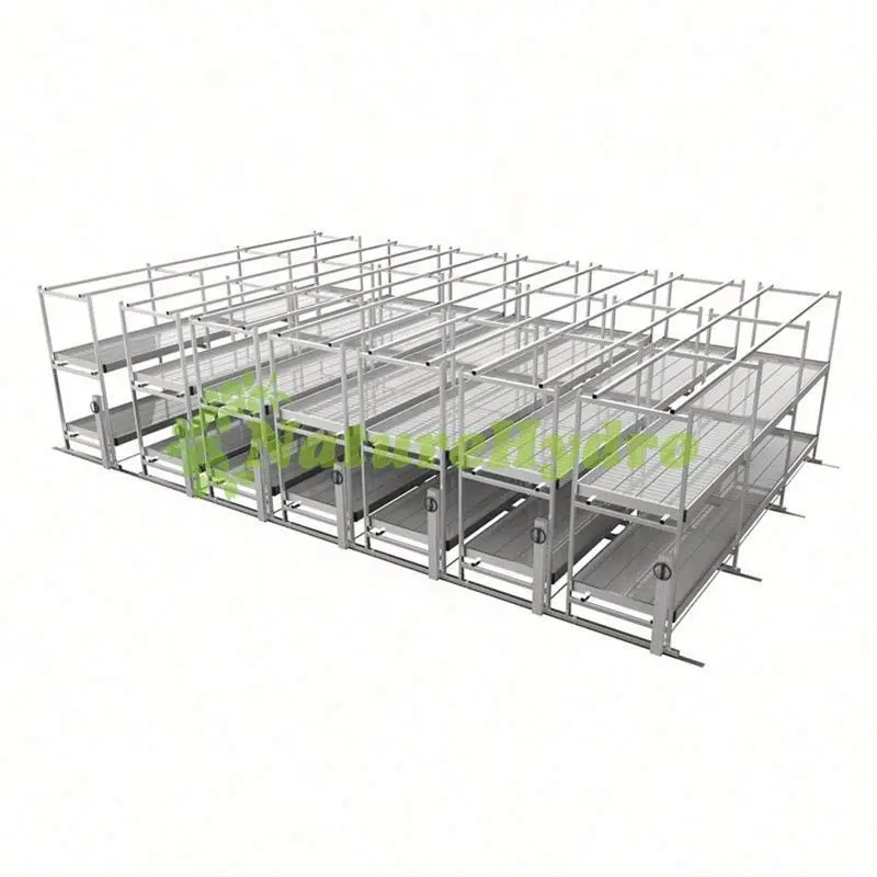 
Garden greenhouses hydroponic grow tray mushroom rack growing shelves rack prices mobile vertical racking for farming 