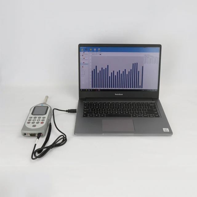 Цифровой измеритель уровня звука AWA6228 +, диапазон калибровки 25-140 dBA, bluetooth, цифровой измеритель уровня звука