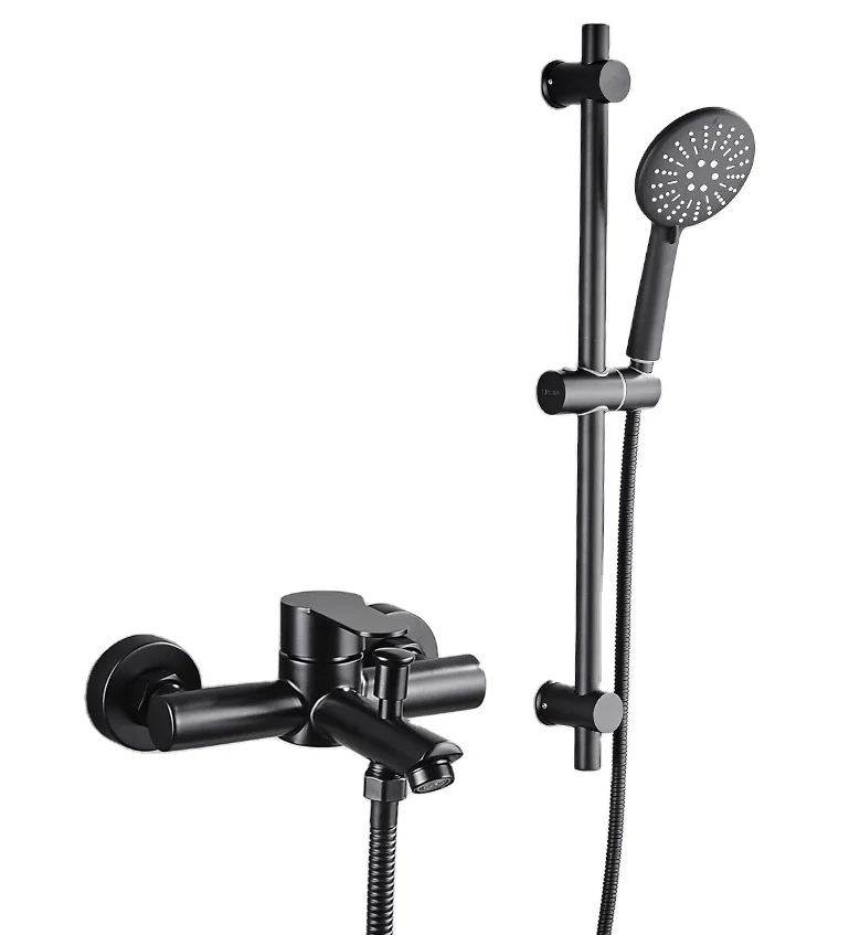 
Sanitary Ware Copper Rain Shower Black Bathroom Mixers 