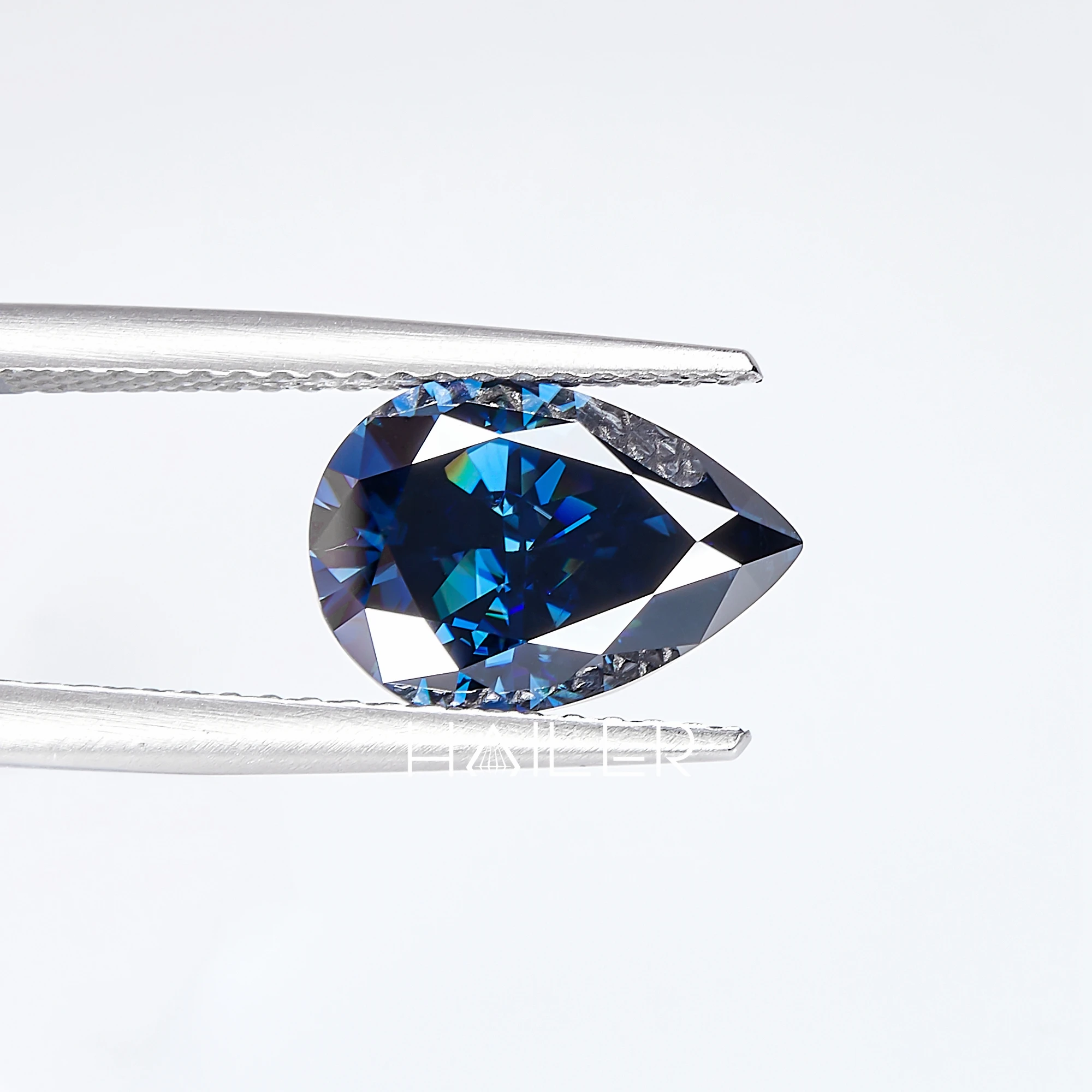 Wholesale Blue Pear Cut Moissanite Gra Certificate Moissanite Loose Stones Diamonds Synthetic