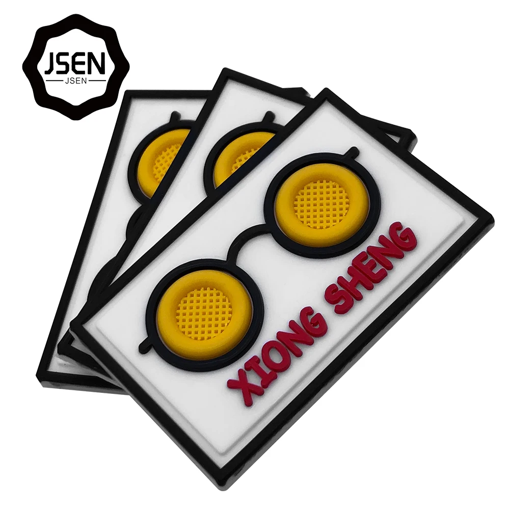 Pvc Rubber Label polyester Custom Clothes labels tags Iron On Label High Quality Pvc Patch