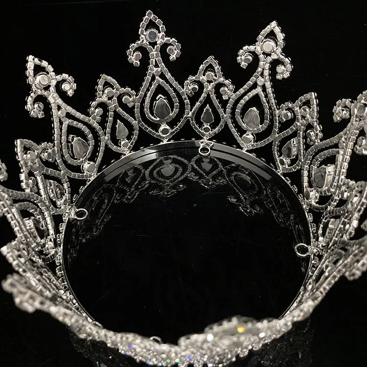 Pageant Full Circle Tiara Crystal Crown Headband King Queen Wedding Party Costumes