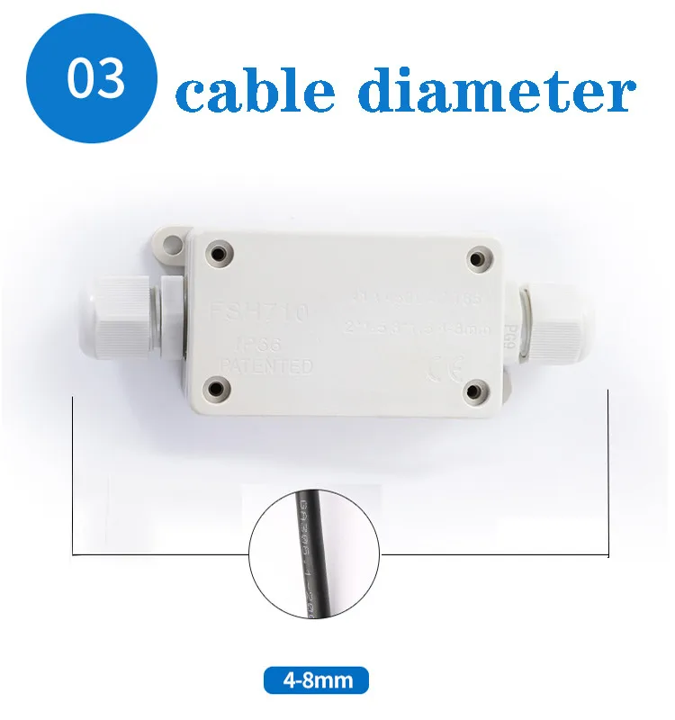 Custom Small Ip65 Ip66 Ip67 Ip68 Waterproof Pvc Electrical Enclosure ABS Plastic Electric Junction Box
