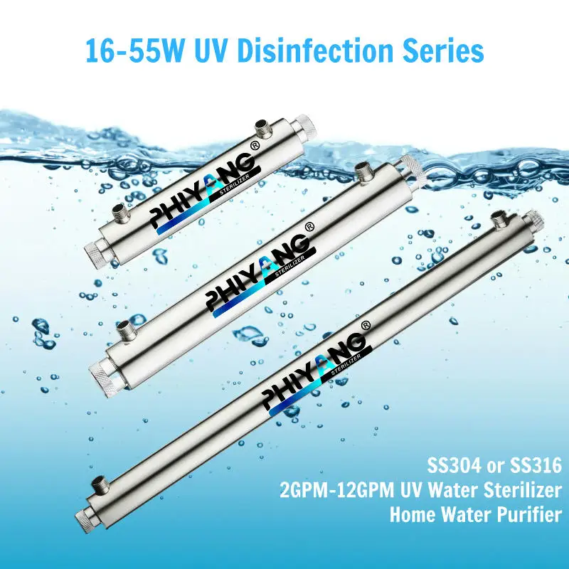 Hight Quality PHY-030 UV Sterilizer Water 30w UV Lamp 8gpm Professional UV Light For Water Treatment