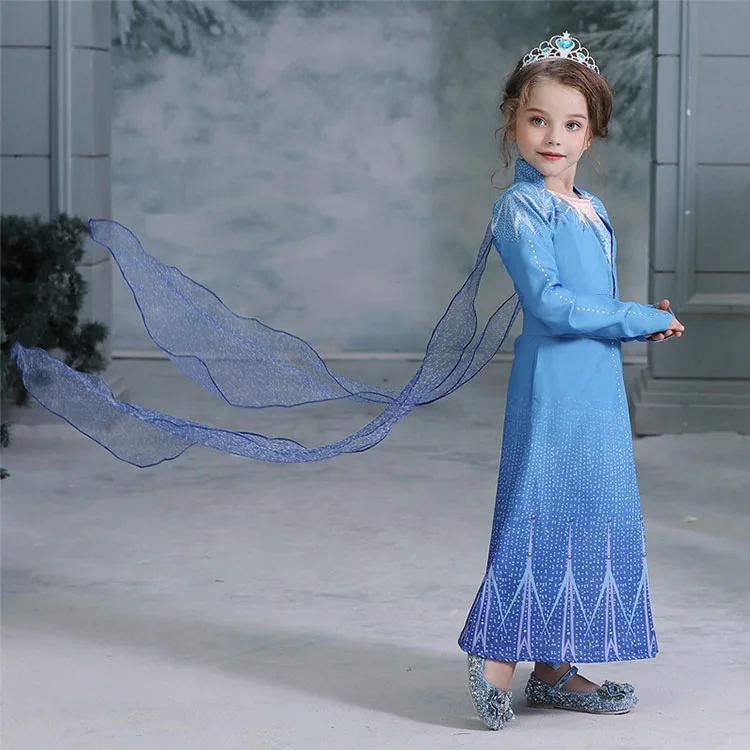 Рождественское праздничное платье для малышей принцессы Эльзы девочек костюм Вдохновленный из мультфильма «Холодное сердце» 2