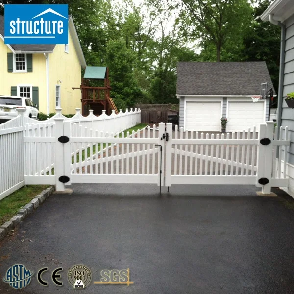 Wholesale Price Vinyl PVC Plastic Picket Fence Gates Designs For Houses