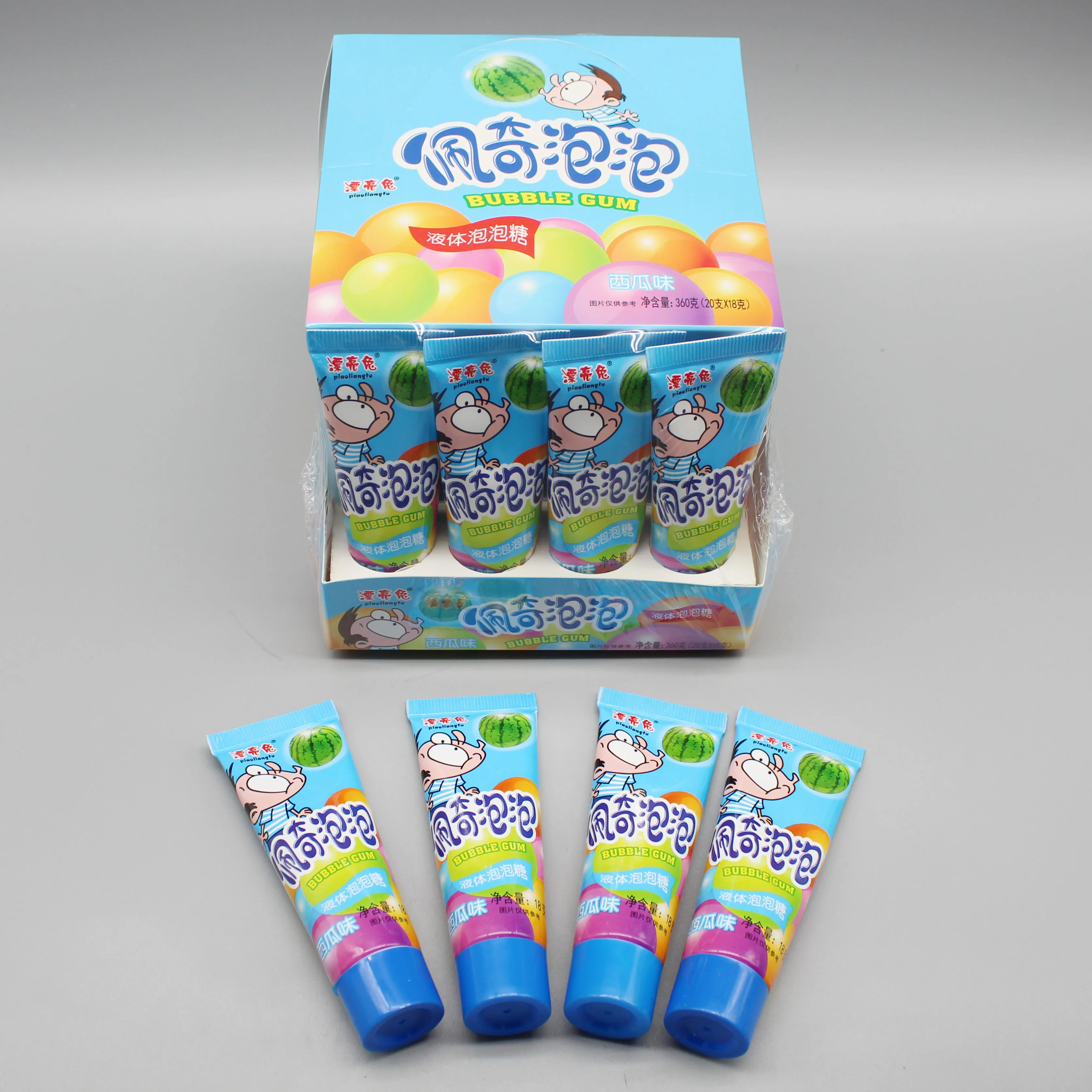 Liquid bubble gum supplier wholesale custom private label tube toothpaste bubble gum