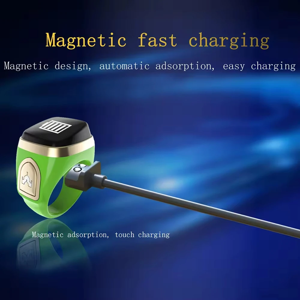 OEM high quality factory direct sale waterproof display bluetooth charging digital finger led ring