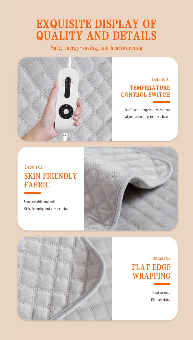 2024 trending  new product Extra Soft Heated Electric Blanket for Winter 24v low voltage