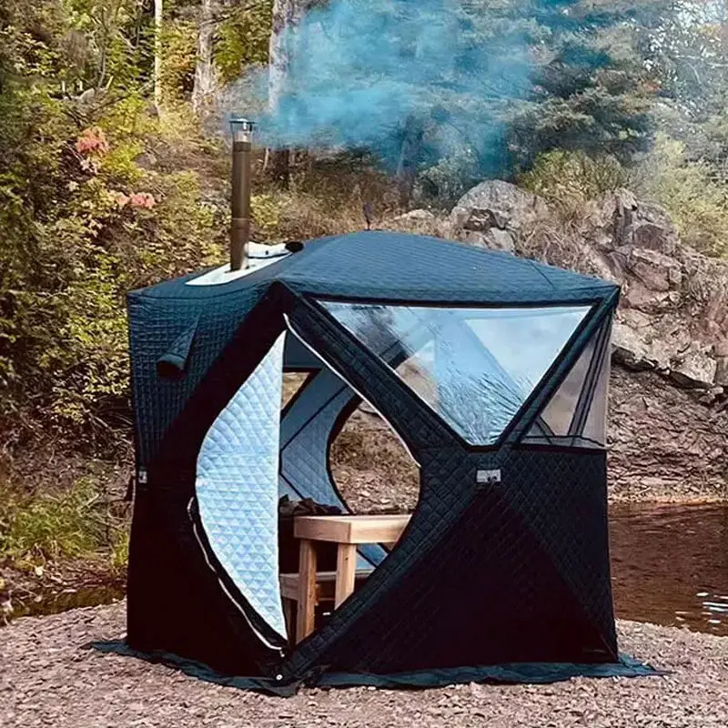 outdoor ice fishing tent extra large insulated windproof and warm winter tent support for customized sauna tents