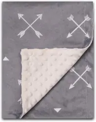 Hot Sale Super Soft 100% Polyester Custom Cartoon Printed Minky Fleece Baby Dot Blanket Minky Baby Blanket For Sublimation