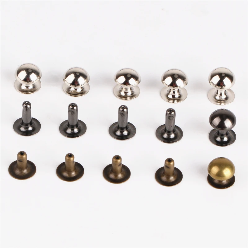 5mm 8mm  Round Single Cap Rivets of Metal Stud Collision Nail Spike Rock Leathercraft Shoe Bag Belt Garment Bracelet