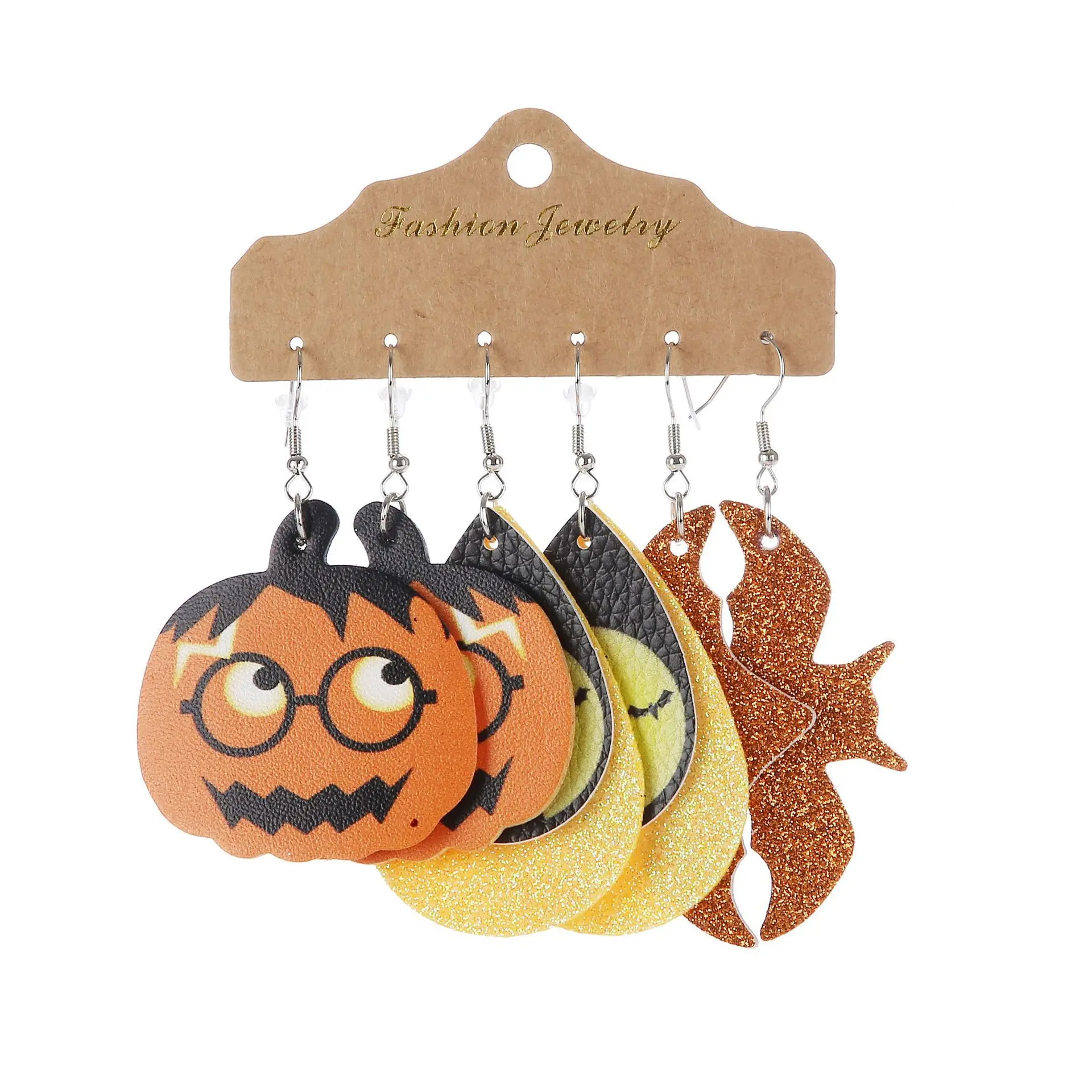 3 pair Halloween Earrings Halloween Jewelry Horror Thriller Clown Bloodstain Charm set