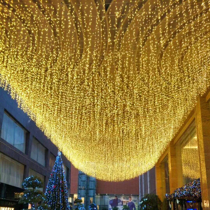 3M LED Icicle lights String waterfall  Curtain lights Outdoor stage room layout holiday lamps Decorative lights