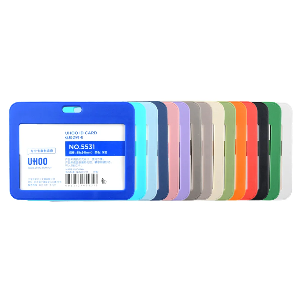 UHOO 5531 Высококачественный Прочный полипропиленовый материал водонепроницаемый горизонтальный держатель визитных карточек и именных бейджей для врачей медсестер