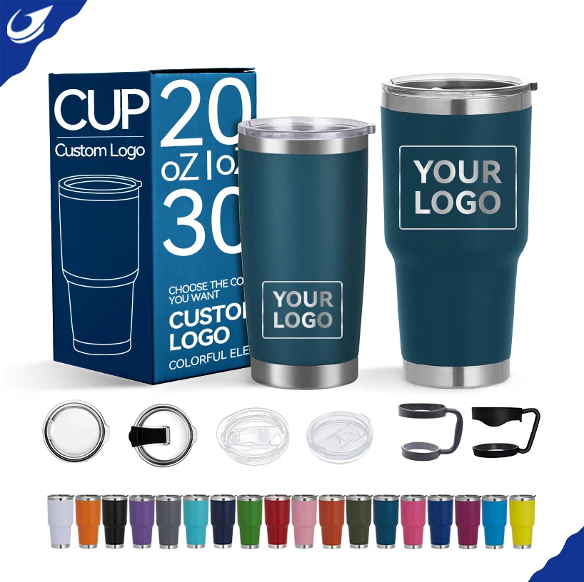 20oz 30oz Yetys Cups Double Wall Stainless Steel Tumblers Insulated Thermal Custom Coffee Cups With Lids tumbler coffee mug cup