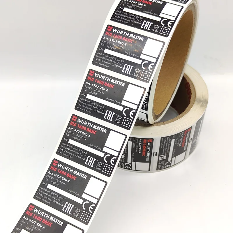 Premium quality OEM full color print industrial adhesive label stickers with competitive price