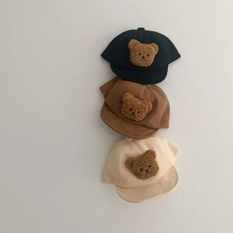 Wholesale Infants Spring Autumn Child Baseball Hat High Quality BaBy Bear Headgear Sunshade Hat