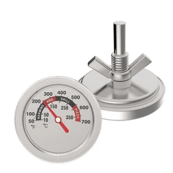 Stainless steel oven grill bimetal thermometer with screw home kitchen baking oven thermometer