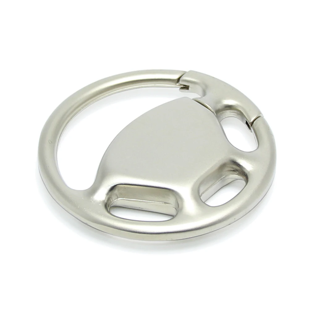 Auto Parts Keychain Hub Key Ring Racing Car Steering Wheel Model Shaped Promotional Truck Pendent Metal Steering Wheel Keychain
