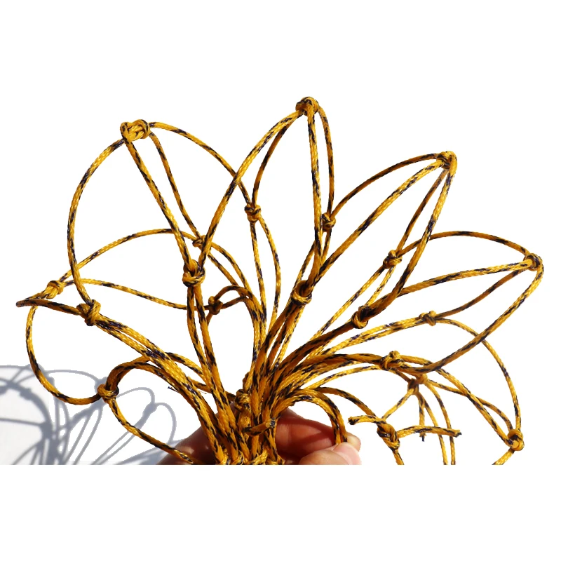 Wholesale Supplier High Strength HDPE 380D 6ply yellow Braided Twine Knotted Net Trawl Net PE Net