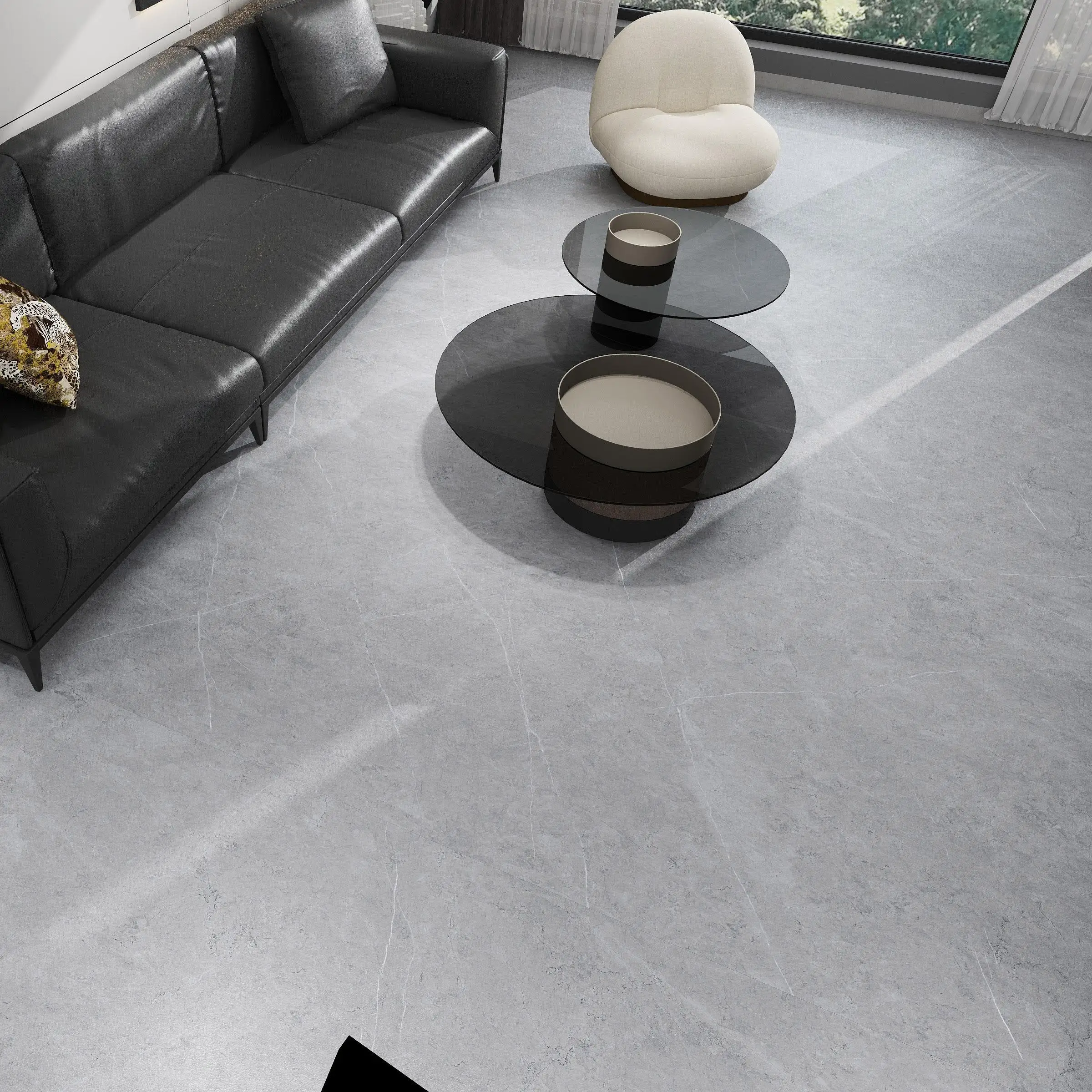 New 900x1800mm Large Format Marbre Sol Grey Color Porcelain Marble Floor Tiles Sintered Stone For Interior