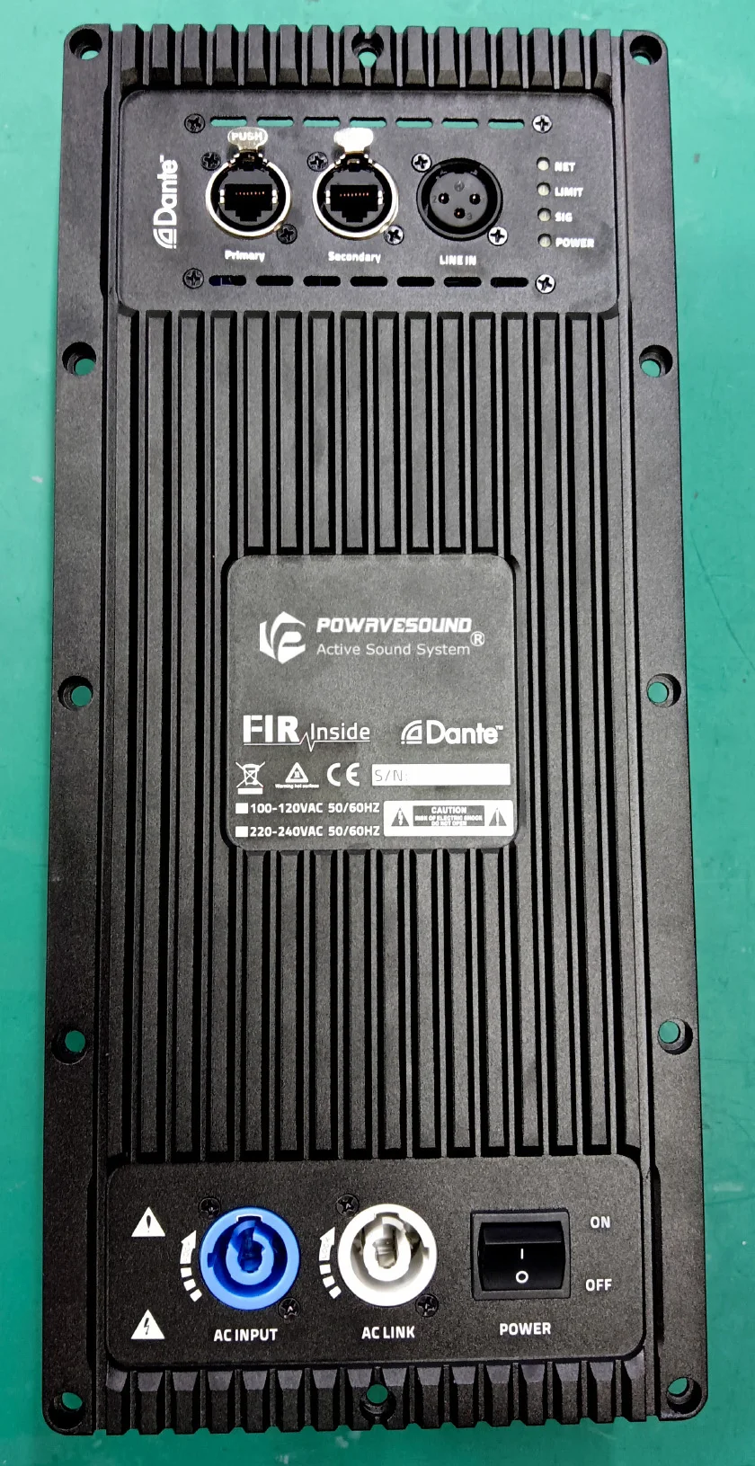 Power amplifier module D class plate board with dante card control audio processor speaker subwoofer active array sound system