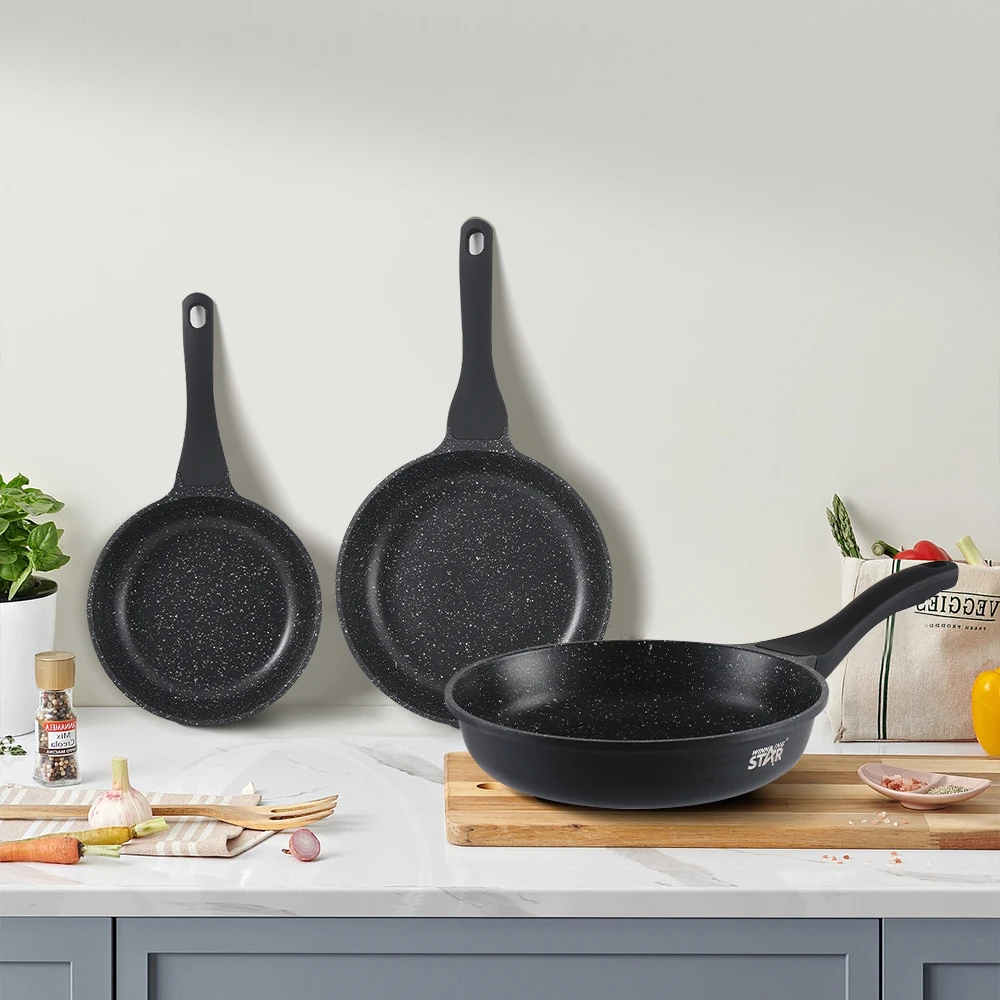 WINNING STAR ST-5200 Cookware Sets Household Kitchenware 20 24 28 cm Die Cast Aluminum Non Stick Round Stir Frying Pan