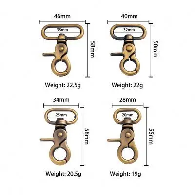 Hardware Accessory Metal Swivel Buckle Alloy Belt Buckle Clasp Lobster Trigger Clips Snap Bag Hook  For Handbag